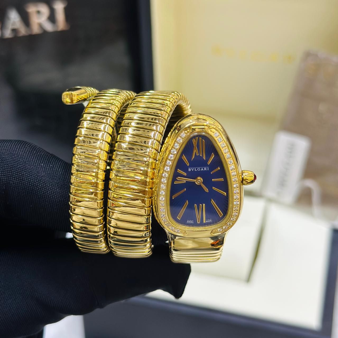 Bvlg@ri  Watch - Gold - Blue